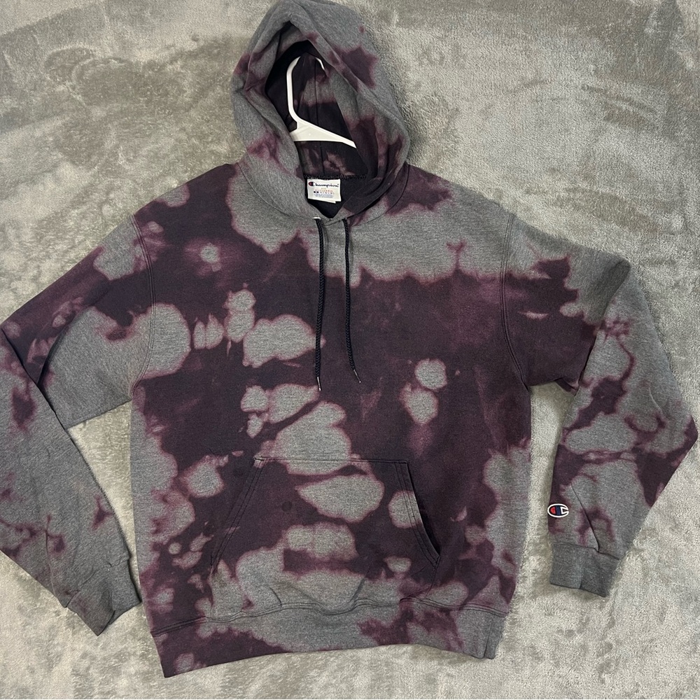 Champion Tie Dye Hoodie | Eco Authentic Pullover | Men’s M